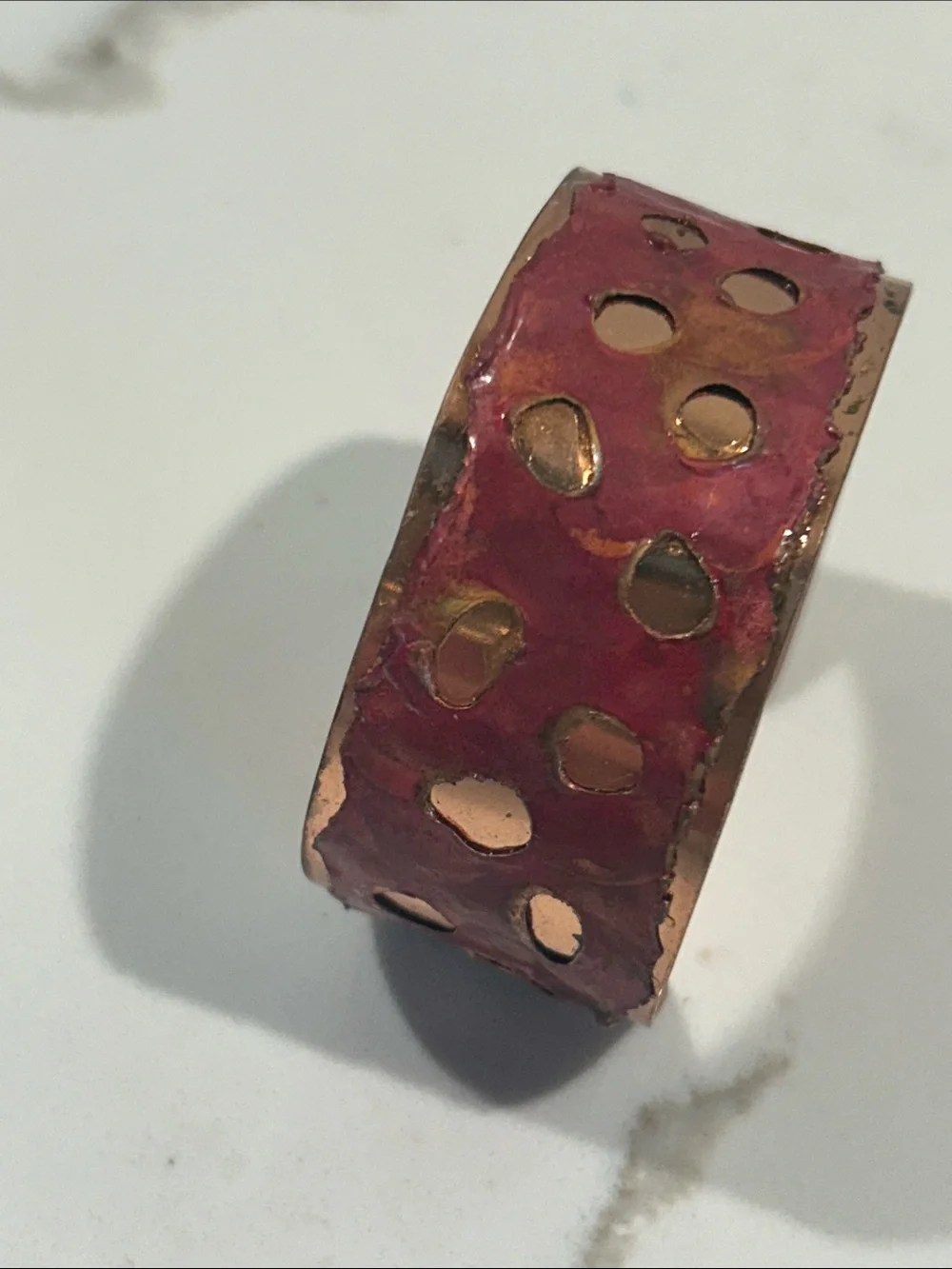 Artisan Handcrafted Copper Cutout Cuff Bracelet - Women Jewelry